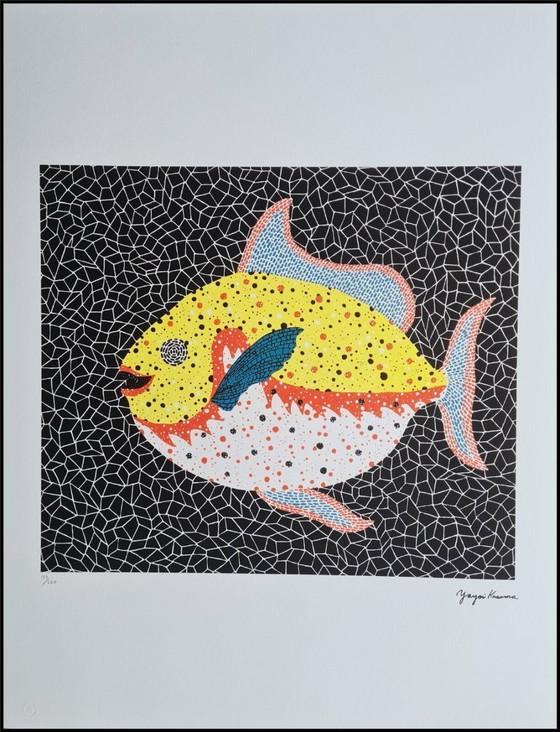 Image 1 of After Yayoi Kusama, Fish, Lithograph, 1990s