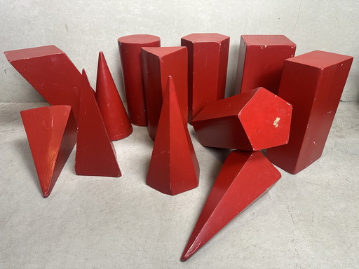 12x Formes géométriques antiques - bois