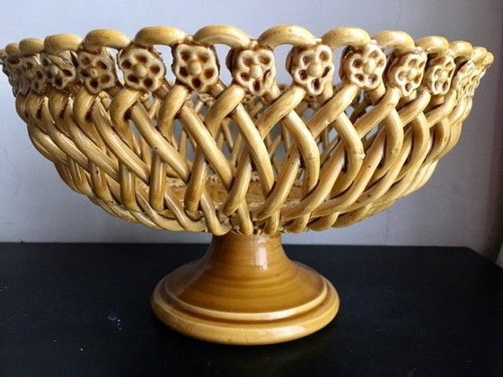 Image 1 of Cesta de cerámica Diseño francés Maison Pichon Uzés