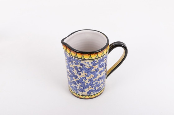 Image 1 of Italiaans aardewerk servies uit Caltagirone, jaren 80, Sicilië