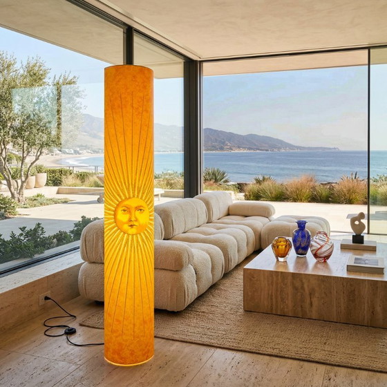 Image 1 of Piero Fornasetti "Sun" vloerlamp uit de jaren 90 voor Antonangeli, Follia Pratica Collectie.