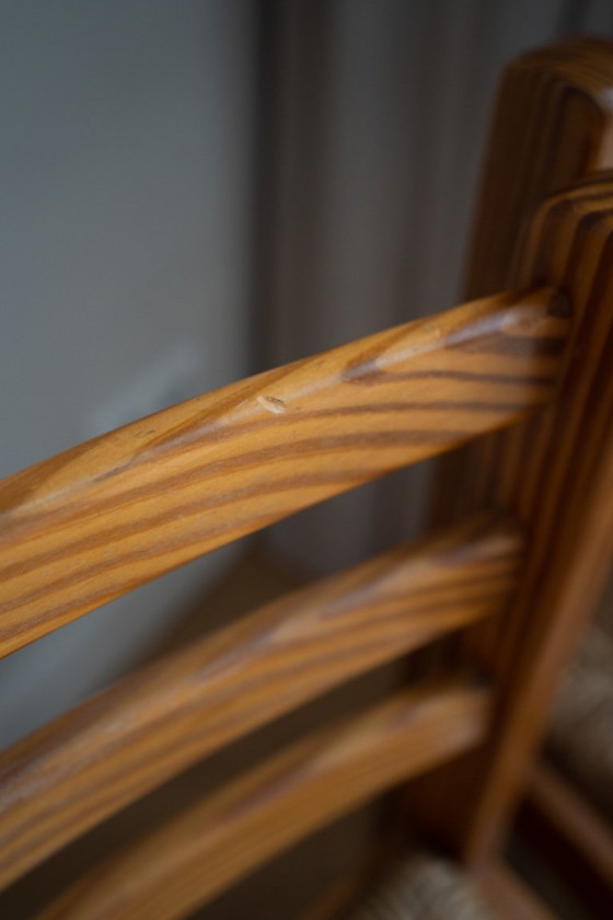 Image 1 of Set di 2 sedie vintage in legno di pino
