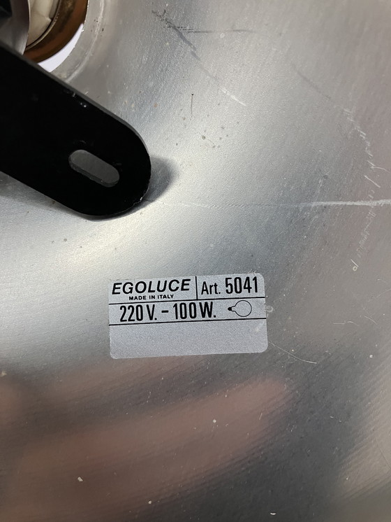 Image 1 of Lampada da parete vintage a forma di disco o piattino in oro spaziale degli anni '60