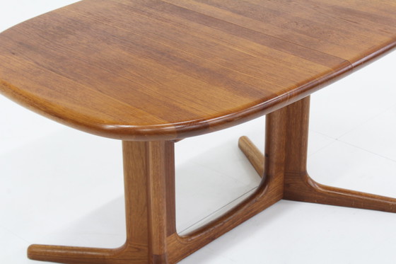 Image 1 of Vintage Danish Oval Extendable Dining Table Solid Teak Glostrup