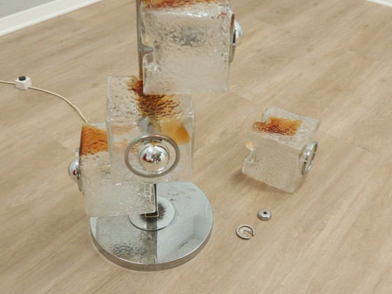 Image 1 of Lampada da terra in vetro cubico di Murano di Toni Zuccheri per VeArt, anni '70