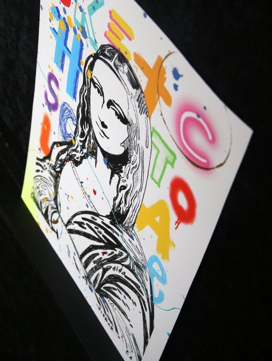 Image 1 of JISBAR (Jean-Baptiste Launay) - Monna Lisa - ritoccato a mano, firmato a mano