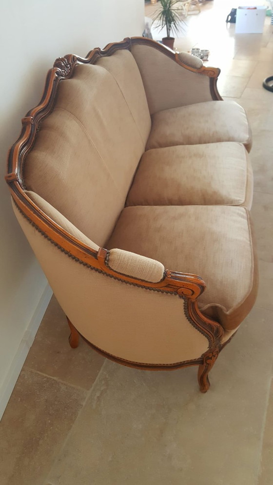 3-seater classic sofa – 3-5 seaters, Textile, Velvet (photo 3 of 6)