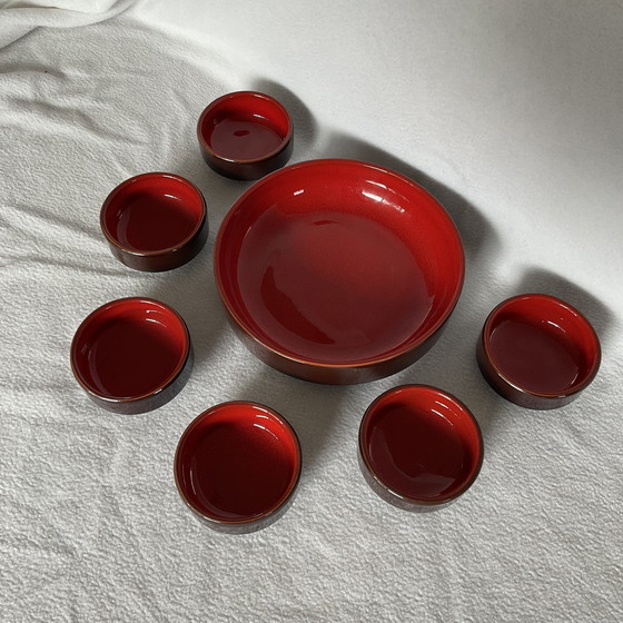 Image 1 of Set di arachidi in terracotta rosso-marrone