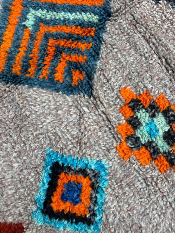 Image 1 of Colorful Moroccan Berber Rug 300X200cm- Authentic Handwoven Wool Carpet, Checkered Berber Rug - Beni ourain Rug - Handmade rug