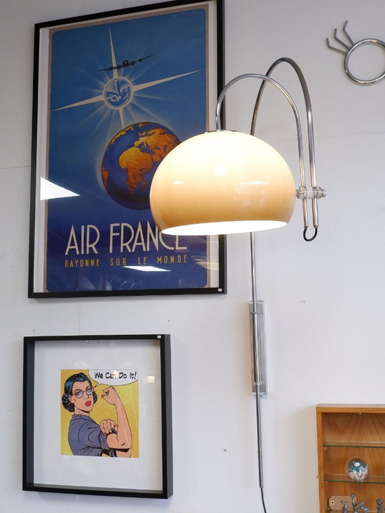 Image 1 of Dijkstra dubbele boog wandlamp, jaren 70