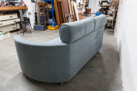 Image 1 of "Negresco" Sofa, designed by Bernard Massot for Neology France, in moiré velvet