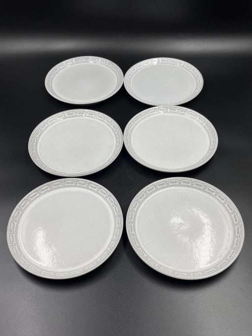 Set of 6 Céramano dessert plates by Karl Leutner