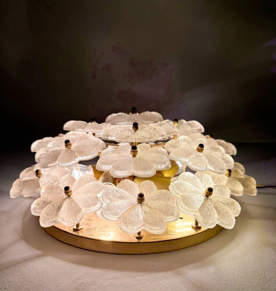 Image 1 of Grande lampada da parete/apparecchio da parete floreale di Ernst Palme, 1960