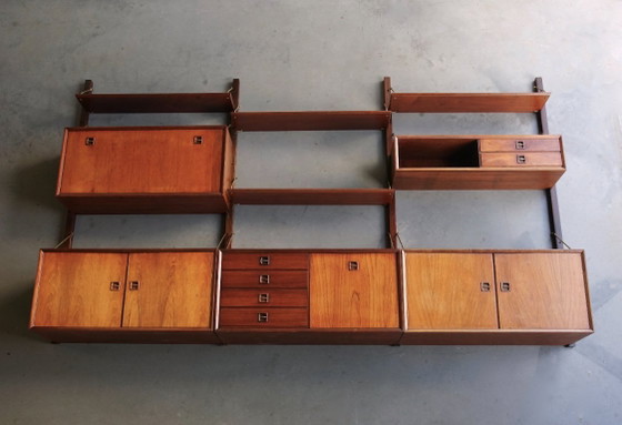3-Bay Rosewood Wall System by Louis Van Teeffelen for Wébé – Webe, Wall cabinet, Mid Century Modern (photo 3 of 21)