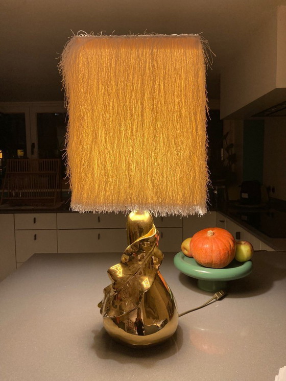 Image 1 of Unieke golden pear-leaf lamp