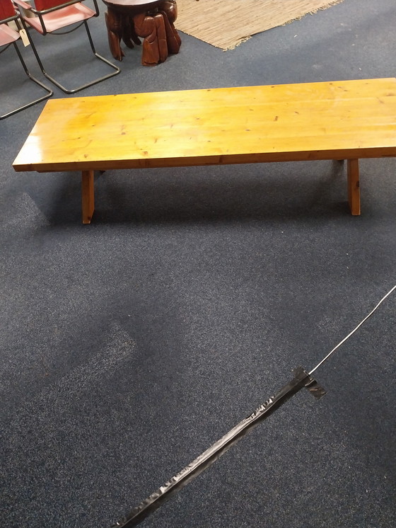 Image 1 of 1 x Scandinavian pine coffee table XXL, 2 meters long. 1970s