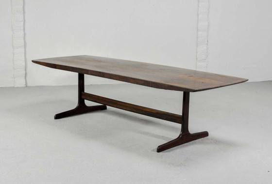 Image 1 of Großer Fristho-Couchtisch aus Palisanderholz im niederländischen Design für Topform, Niederlande, 1960er Jahre.