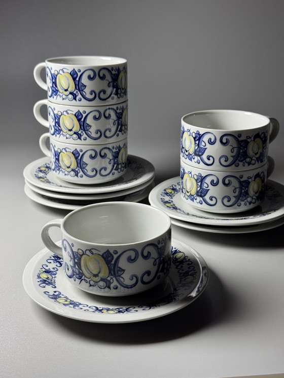Image 1 of Villeroy & Boch - Vintage "Cadiz" thee- en koffieset voor 6 personen