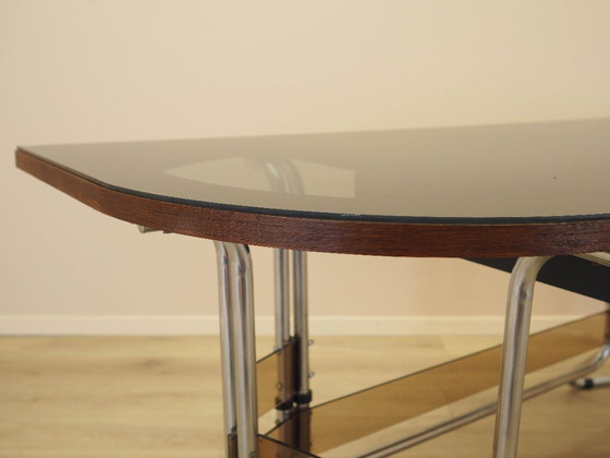 Image 1 of Mahogany desk, Italian design, 1980s, made in Italy