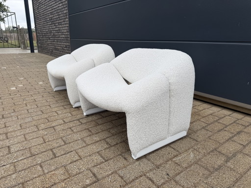 2x Artifort F598 Groovy Armchairs in Mint Condition! Pierre Paulin
