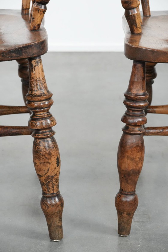 Image 1 of 2 sedie da capitano antiche inglesi dei primi del XIX secolo