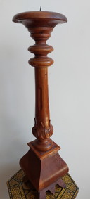Grote kandelaar - Hout - Handgesneden Azië - - - 1950-1960