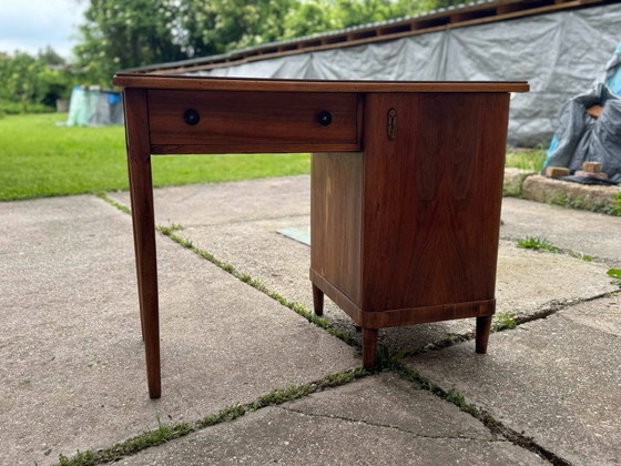 Art Deco Walnut Desk, 1930s (photo 3 of 6)