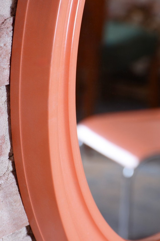 Miroir rose original de style Mid-Century, cadre en plastique, Italie, années 1960 – Glass, Plastic (photo 3 of 7)