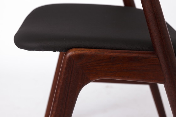 Image 1 of Ensemble de 6 chaises de salle à manger danoises en teck par Korup Stolefabrik - 1960s Mid-Century Modern Design