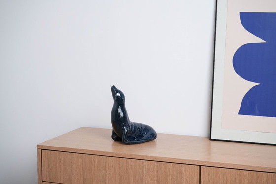 Image 1 of Figurine de sceau en céramique, design italien, années 1960, fabriquée en Italie