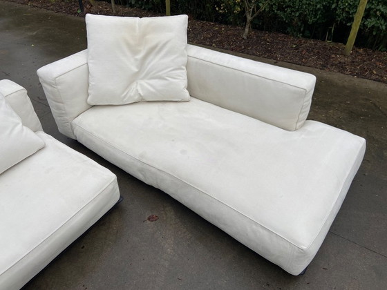 Canapé Flexform Grandemare: 1 Long Corner 140x100, 1 End Unit 205x100, 1 Unit 100x100, 2 Coussins 63x55 Et 1 (photo 6 of 7)