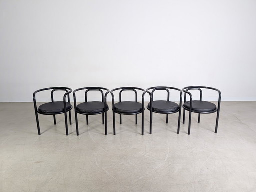 5x Original Locus Solus Stühle Poltronova Gae Aulenti Metalldesign
