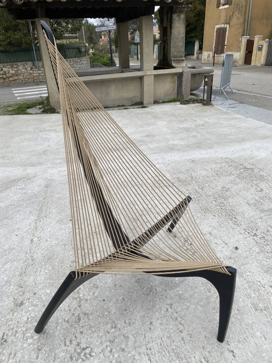 Jørgen Høvelskov - Poltrona "Harp" o "String", 1963, Sedie da camera, Nero, Scandinavian (foto 6 di 17)