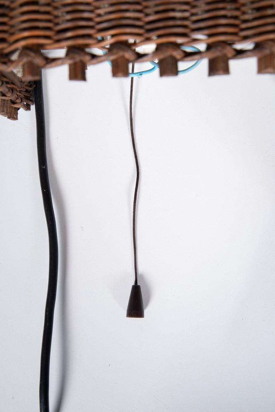 Image 1 of Japandi Wall lamp 70s boho wall scone rattan