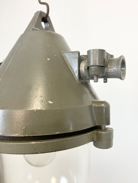Image 1 of Lampada antideflagrante industriale in alluminio pressofuso grigio scuro, anni '60