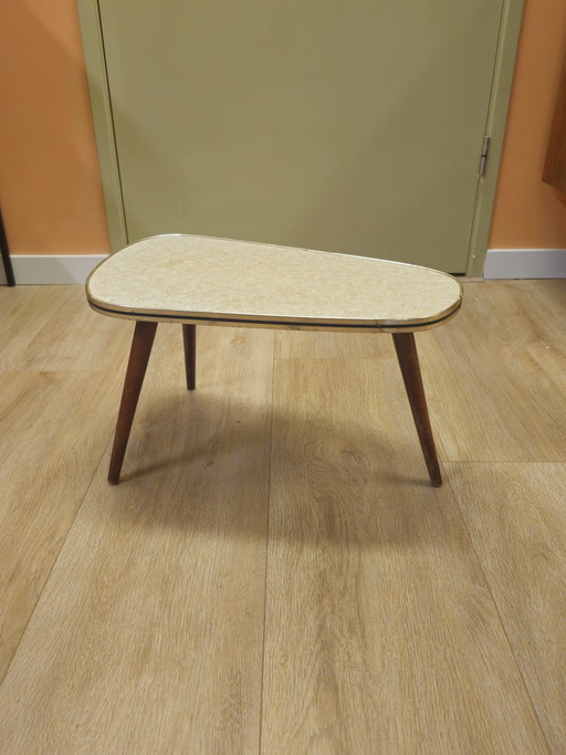 Tavolino vintage a forma di rene, tavolino per piante, tavolino piccolo, tavolino laterale
