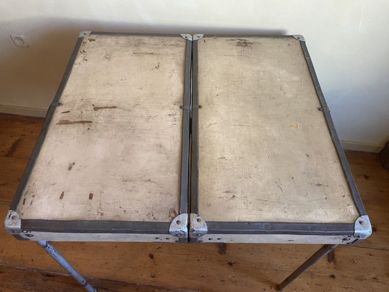 Image 1 of Mesa plegable para picnic con funda de tela para coche, estilo francés