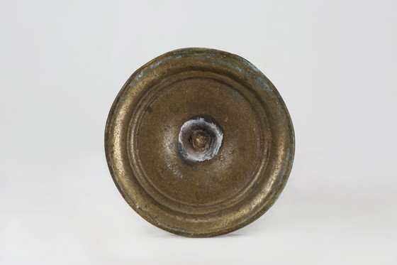 Image 1 of Großer Mid-Century Open Barley Twist Metall-Kerzenhalter, 1920er Jahre