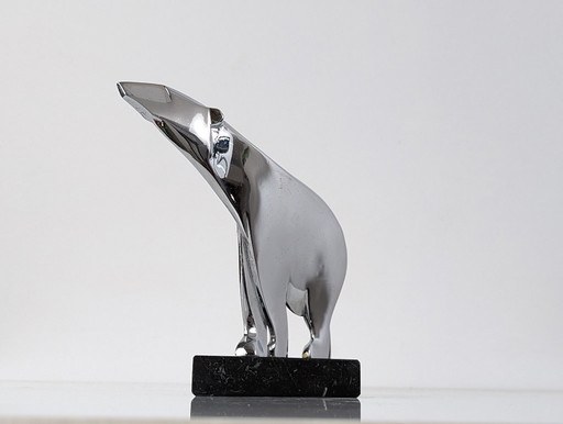 Art Deco Polar Bear Sculpture by Karl Hagenauer, Austria, 1920s