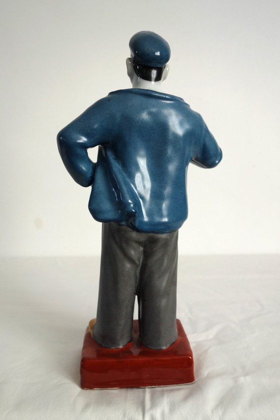 Image 1 of Statue figurine ouvrier propagande Révolution culturelle chinoise