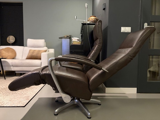 2 sillones reclinables ajustables Montel, cuero marrón oscuro. – Leather (photo 5 of 6)