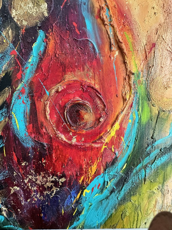 Image 1 of Painting 'I'm enough' by Adry, 120x120 cm, acrylic on canvas
