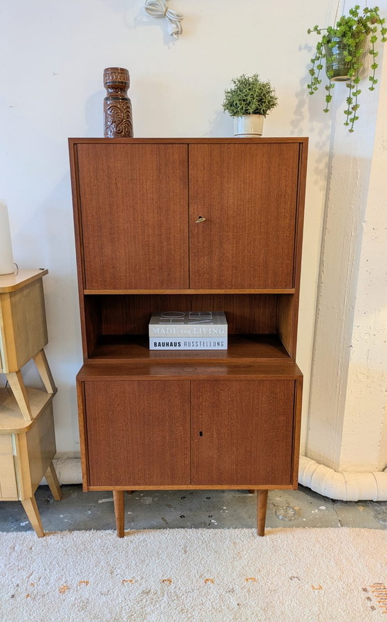 Image 1 of Vintage midcentury teakhouten highboard 