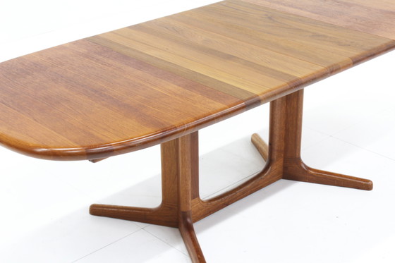 Image 1 of Vintage Danish Oval Extendable Dining Table Solid Teak Glostrup