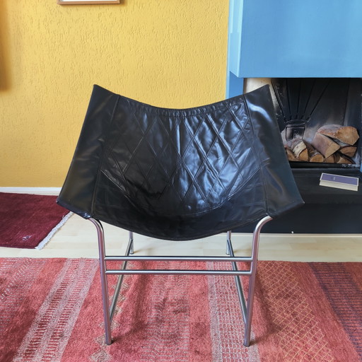 Poltrona Montis, design Gerard van den Berg – fauteuils, Leather, Chrome