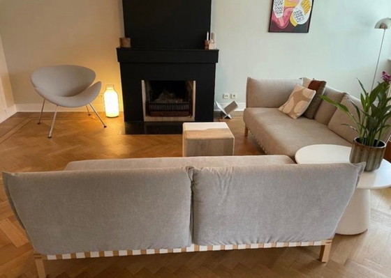 Image 1 of Divano modulare di design originale COR + tavolino coordinato con piano in pietra naturale