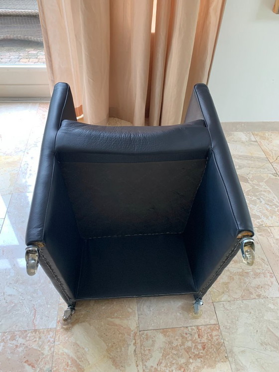 Image 1 of Bert Plantagie Sedie da pranzo in pelle blu scuro