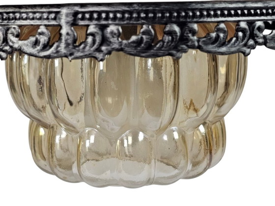 Image 1 of VEB Narva Leuchtenbau Lengeveld - hanglamp - koper - glas - Oost Duitsland - 70's