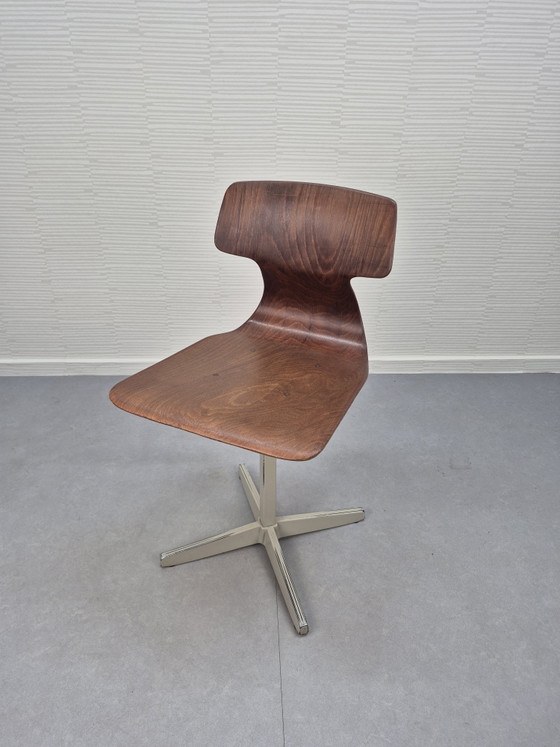 Galvanitas vintage stoel/bureaustoel. – Eetkamerstoelen, Metal, Wood (photo 2 of 11)