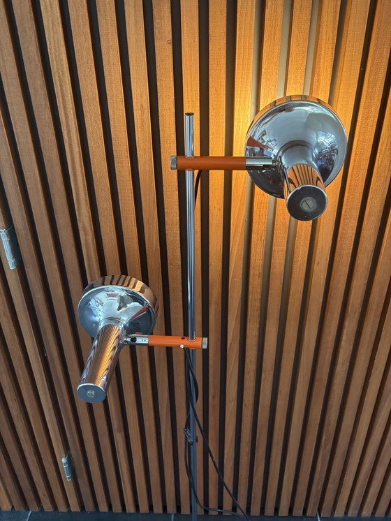 Image 1 of Vintage Vloerlamp - Jaren '70 Oranje